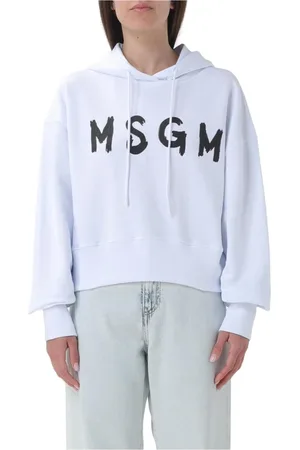 Msgm Damen, Sweatshirts & Hoodies, Weiß, XSGröße: