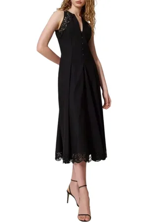 Twin-Set Damen, Kleider, Schwarzk, SGröße:
