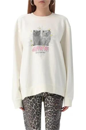 Ganni Damen, Sweatshirts & Hoodies, Weiß, 2XSGröße: