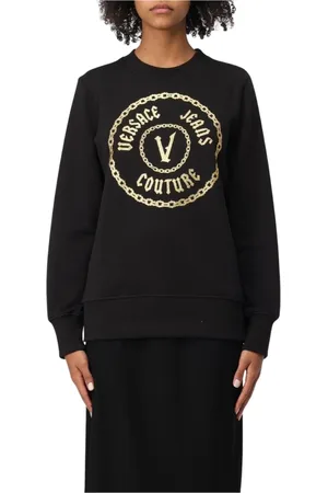 VERSACE Damen, Sweatshirts & Hoodies, Schwarzk, MGröße:
