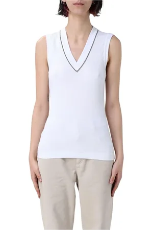 Brunello Cucinelli Damen, Oberteile, Weiß, XSGröße: