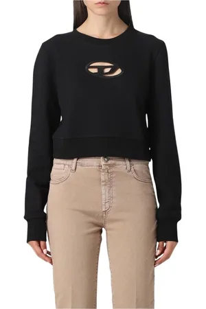 Diesel Damen, Sweatshirts & Hoodies, Schwarzk, MGröße: