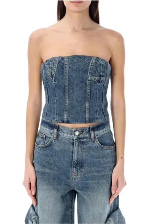 AMIRI Damen, Oberteile, Blau, LGröße: