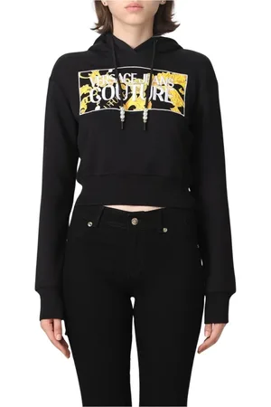 VERSACE Damen, Sweatshirts & Hoodies, Schwarzk, SGröße: