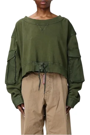 Dsquared2 Damen, Sweatshirts & Hoodies, Grün, SGröße: