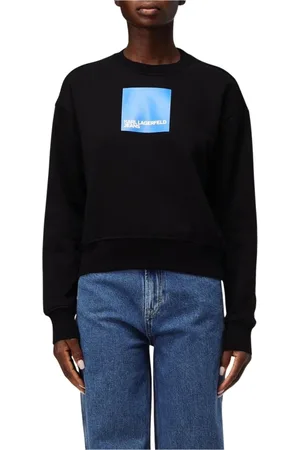Karl Lagerfeld Damen, Sweatshirts & Hoodies, Schwarzk, SGröße: