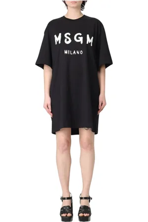 Msgm Damen, Kleider, Schwarzk, SGröße: