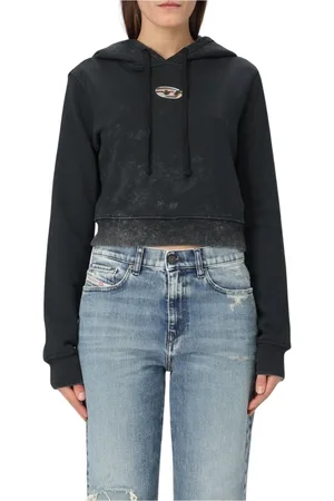 Diesel Damen, Sweatshirts & Hoodies, Schwarzk, LGröße: