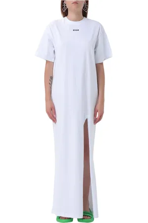 Msgm Damen, Kleider, Weiß, SGröße: