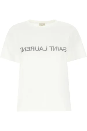 Saint Laurent Damen, Oberteile, Weiß, MGröße: