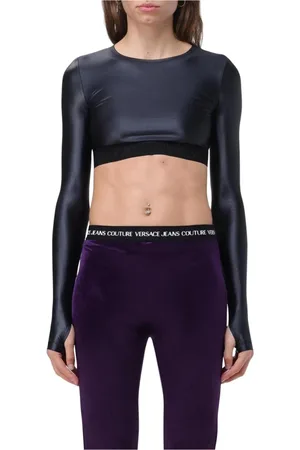 VERSACE Damen, Oberteile, Schwarzk, MGröße: