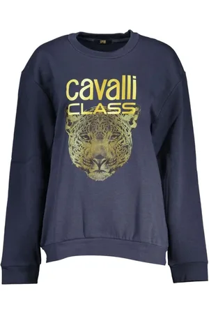 Roberto Cavalli Damen, Sweatshirts & Hoodies, Blau, XLGröße: