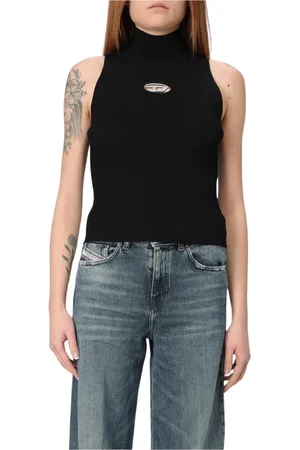 Diesel Damen, Oberteile, Schwarzk, MGröße: