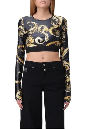 VERSACE Damen, Oberteile, Schwarzk, 2XSGröße: