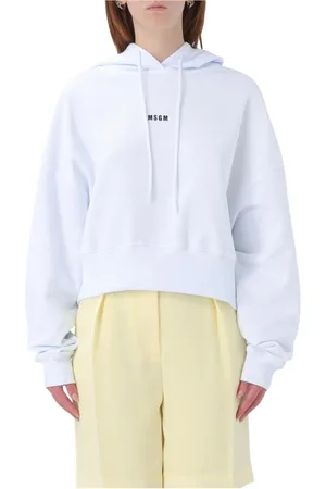 Msgm Damen, Sweatshirts & Hoodies, Weiß, SGröße: