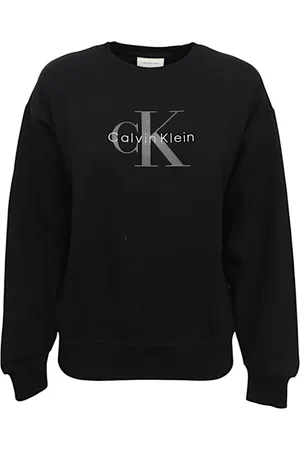 Calvin Klein Damen, Sweatshirts & Hoodies, Schwarzk, LGröße: