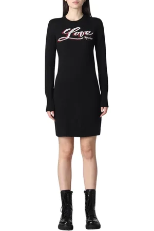 Moschino Damen, Kleider, Schwarzk, LGröße: