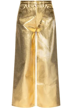 Ganni Damen, Hosen, Gelb, W27Größe: