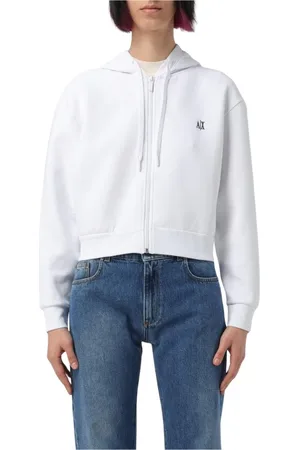 Armani Exchange Damen, Sweatshirts & Hoodies, Weiß, MGröße: