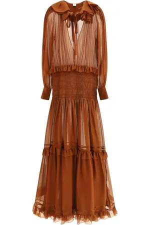 Saint Laurent Damen, Kleider, Braun, 2XSGröße: