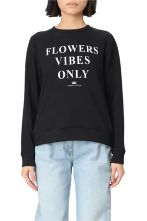 Elisabetta Franchi Damen, Sweatshirts & Hoodies, Schwarzk, MGröße: