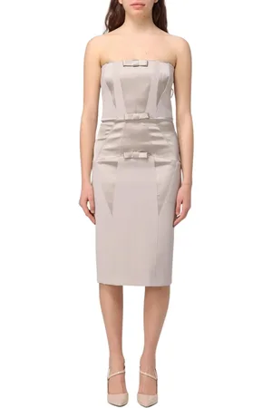 Elisabetta Franchi Damen, Kleider, Grau, MGröße: