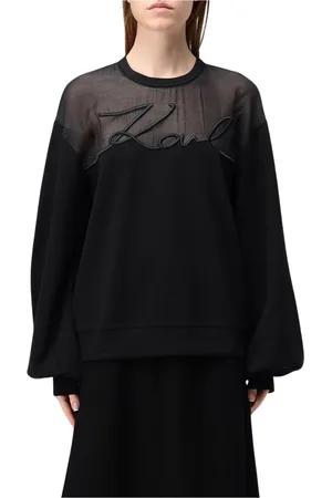 Karl Lagerfeld Damen, Sweatshirts & Hoodies, Schwarzk, LGröße: