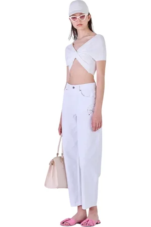 Silvian Heach Damen, Jeans, Weiß, W26Größe: