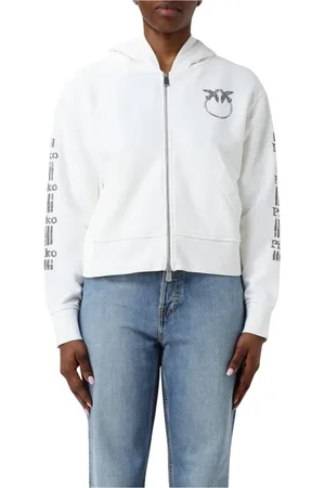 Pinko Damen, Sweatshirts & Hoodies, Weiß, MGröße: