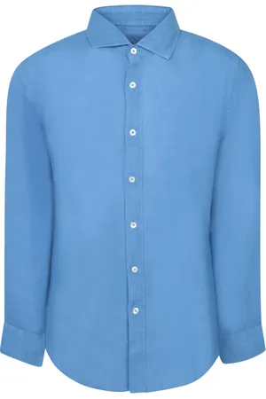 120% Lino Herren, Shirts, Blau, SGröße: