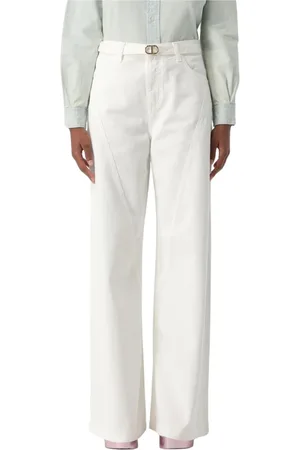 Twin-Set Damen, Jeans, Weiß, W30Größe:
