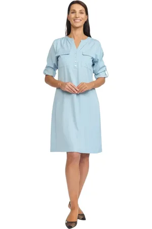 2-Biz Damen, Kleider, Blau, 2XLGröße: