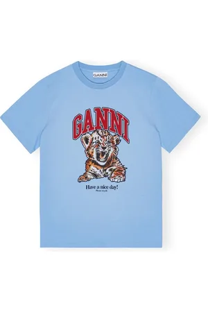 Ganni Damen, Oberteile, Blau, MGröße: