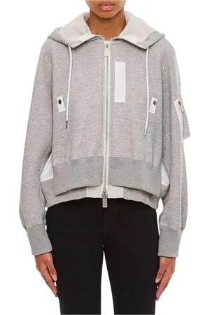 SACAI Damen, Sweatshirts & Hoodies, Grau, MGröße: