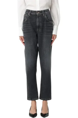 Brunello Cucinelli Damen, Jeans, Schwarzk, 3XSGröße: