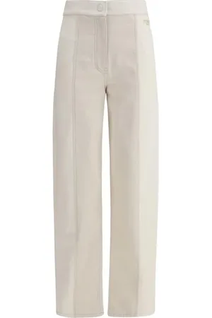 Fendi Damen, Hosen, Weiß, 2XSGröße: