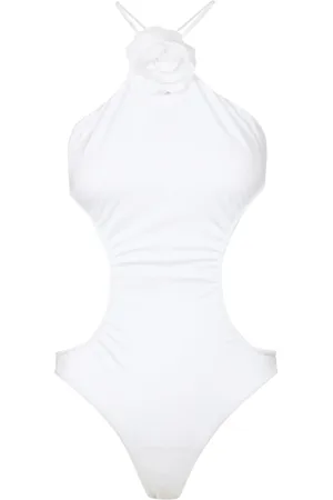 Serafini Damen, Bademode, Weiß, MGröße: