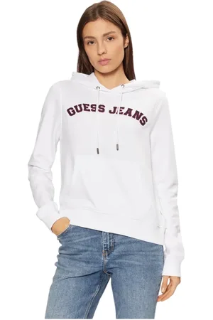 Guess Damen, Sweatshirts & Hoodies, Weiß, LGröße: