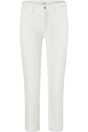 Cambio Damen, Jeans, Weiß, MGröße: