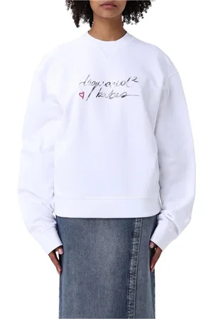 Dsquared2 Damen, Sweatshirts & Hoodies, Weiß, MGröße: