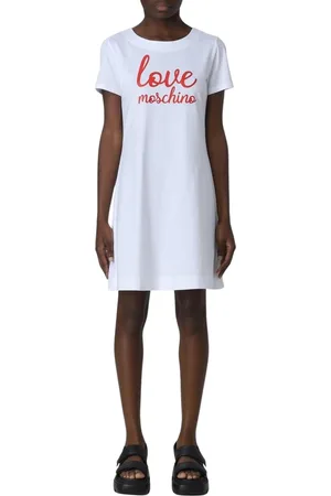 Moschino Damen, Kleider, Weiß, 2XSGröße:
