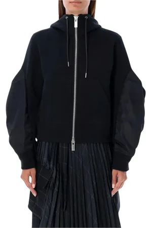 SACAI Damen, Sweatshirts & Hoodies, Schwarzk, LGröße:
