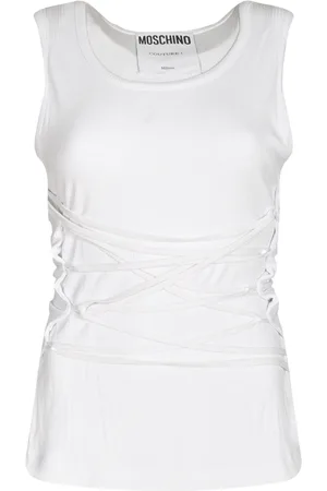 Moschino Damen, Oberteile, Weiß, LGröße: