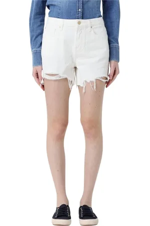 7 for all Mankind Damen, Shorts, Weiß, W27Größe: