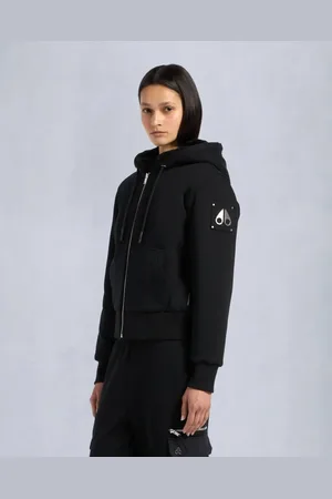 Moose Knuckles Damen, Sweatshirts & Hoodies, Schwarzk, LGröße: