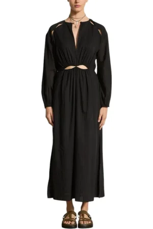 MARE DI LATTE Damen, Kleider, Schwarzk, SGröße: