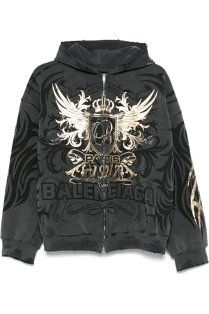 Balenciaga Herren, Sweatshirts & Hoodies, Grau, LGröße: