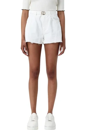 Twin-Set Damen, Shorts, Weiß, W27Größe: