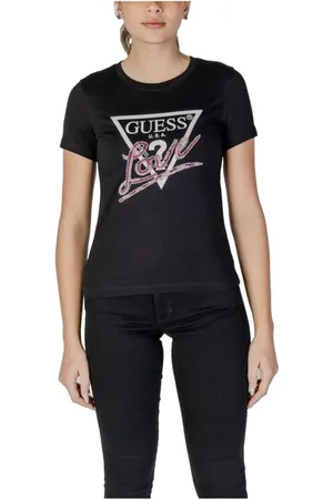 Guess Damen, Oberteile, Schwarzk, LGröße: