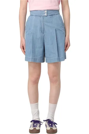 A.P.C. Damen, Shorts, Blau, MGröße: